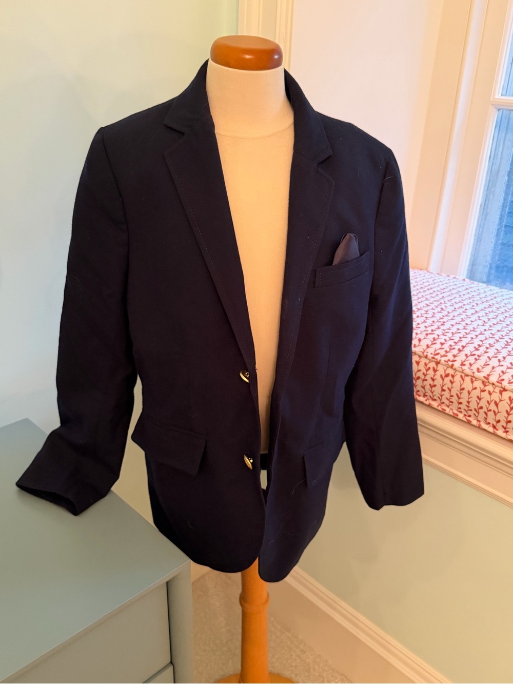 Boys Classic Navy Blazer - Tailored Cotton Crewcuts Sport Coat
